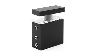 Соединитель труба-стекло для прямоугольного трека, нержавеющая сталь AISI 304, черная t462 BL купить в Нижнем Новгороде