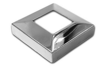 Низ стойки под трубу 40х40 мм, 82х82х0.8, высота 22 мм, полированный (AISI 304) k076 купить в Нижнем Новгороде