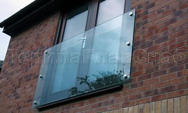 Ветрозащитное ограждение без стоек, на точечном креплении в торец купить в Нижнем Новгороде