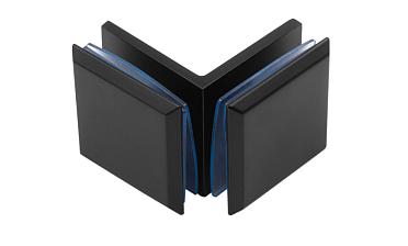 Коннектор для душевой кабины стекло-стекло 90°, 45х45, черный, t735 BZn купить в Нижнем Новгороде