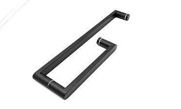 Ручка 225х425 круглая+квадратная труба AISI 304 черная t628 BL купить в Нижнем Новгороде