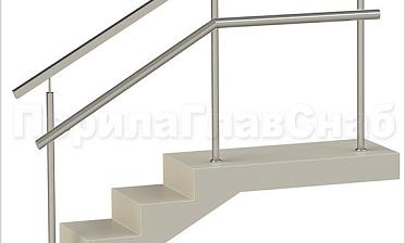 Ограждения с квадратным поручнем и дополнительным поручнем без ригелей купить в Нижнем Новгороде