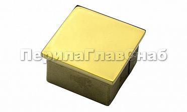 Заглушка для профильной трубы 40х40 мм, литая, полированная, под золото Фk224-88 купить в Нижнем Новгороде