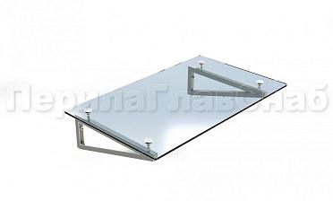 Стеклянный козырек на консоли из трубы купить в Нижнем Новгороде