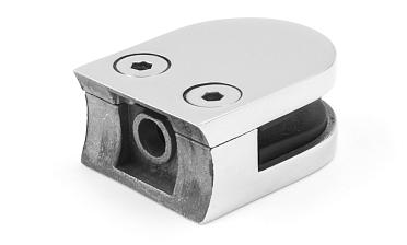 Стеклодержатель литой под стекло 8 мм (4+4 мм), под стойку Ø38.1 мм 40х22х49, полированный (AISI 304) k001-4 купить в Нижнем Новгороде