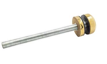 Комплект торцевого крепления несущего стекла, гайка-шайба Ø50х10х18 мм с внутренней резьбой М16, полированный, под золото (AISI 201) Фk277-88 купить в Нижнем Новгороде