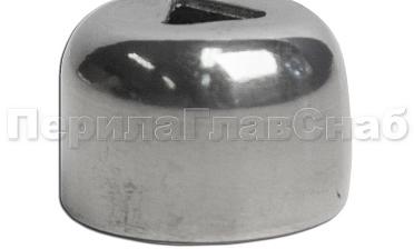 Наконечник штампованный (СПС) прямой 90° на трубу Ø16 мм, для поручня Ø38.1 мм, полированный, нержавеющий AISI 201 k211-3 купить в Нижнем Новгороде