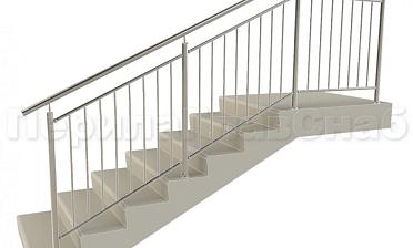 Нержавеющие ограждения для детских образовательных учреждений  с вертикальным заполнением “Частокол” - вариант №2 купить в Нижнем Новгороде