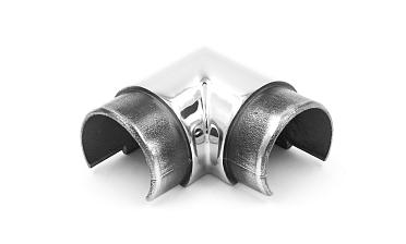 Отвод поручня 90°, с вставками для трубы Ø42.4 мм, полир., (AISI 304) k230-2 купить в Нижнем Новгороде