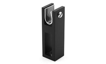 Соединитель труба-стекло для трека 30х10 мм, нержавеющая сталь AISI 304, черная t461 BL купить в Нижнем Новгороде