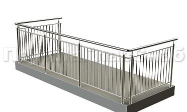 Балконные ограждения с вертикальным заполнением купить в Нижнем Новгороде