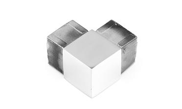 Отвод для поручня с пазом 40х40 мм, полированный, (AISI 304) k546 купить в Нижнем Новгороде