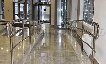 Ограждение пандуса с одним ригелем в Нижнем Новгороде. Готовые проекты ПерилаГлавСнаб