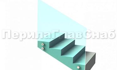 Ограждение без поручня на точечном креплении на лестнице купить в Нижнем Новгороде