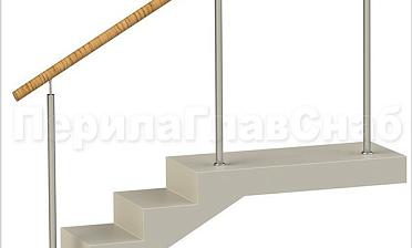 Нержавеющие ограждения без ригелей с пластиковым поручнем купить в Нижнем Новгороде