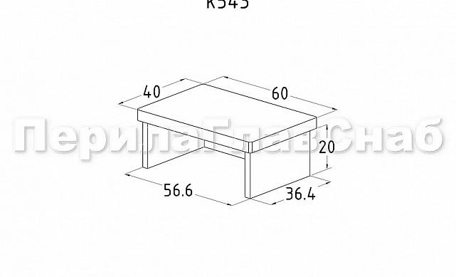 Заглушка для профильной трубы 40х60 мм, полированная, хром (AISI 304) k543 2