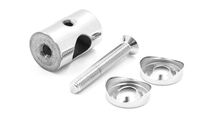 Ригеледержатель на стойку Ø38.1хØ16, облегченный, полированный, (AISI 201) k031 3