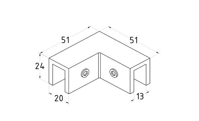 Коннектор 90 град. верхний угловой t196 PSS 2
