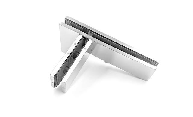 Фитинг угловой с осью и ребром жесткости, правый, шлифованный t141R SSS 11