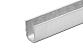 Профиль П-образный, L=2000 мм, t=1.5 мм, для стекла 10 мм, шлиф. (AISI 304) Ф-1147