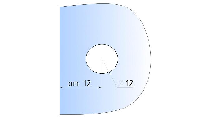 Ручка-кноб квадратная, для стекла 6-12мм, черная t669 Bl 3