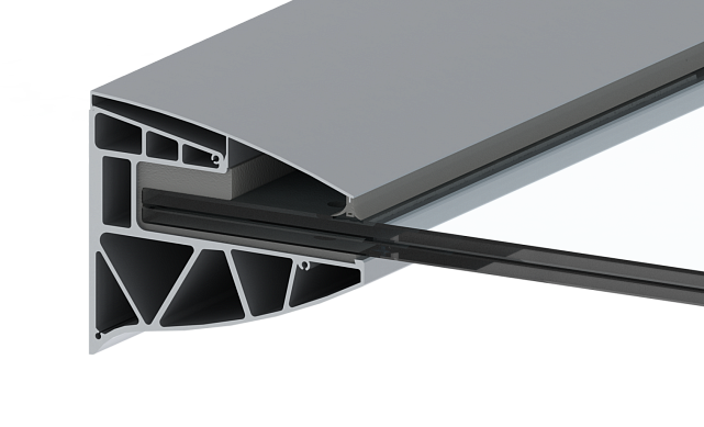 Профиль козырьковый алюминиевый анодированный k300-3  2