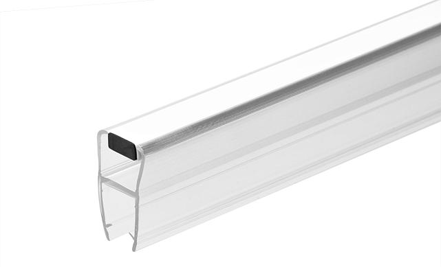 Комплект уплотнителей для стекла в душевую кабину (2 шт.), стекло-стекло 8 мм, прозрачный, 180°, 2200 мм t209-2 3