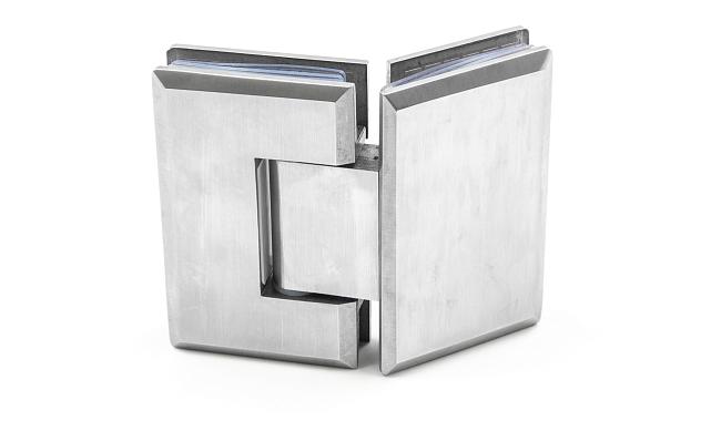 Петля для душевой стекло-стекло 90х55 мм, 135°, нержавеющая сталь AISI 304, шлифованная t302 SSS 6