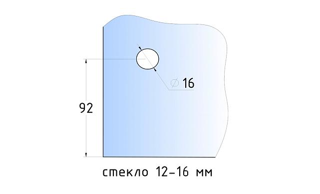 Стеклодержатель литой напольный, круглый Ø50х190 мм, шлифованный (AISI 304) Фk276-3 3