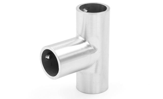 Соединитель-тройник для трубы 19 мм, нержавеющая сталь AISI 304, шлифованная t902 SSS 6