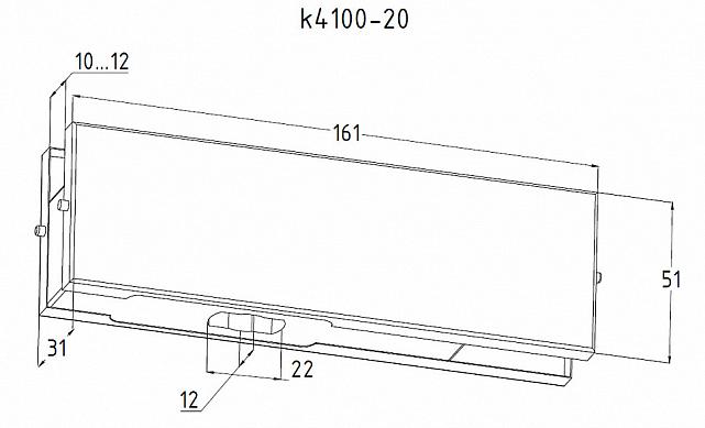 Нижний фитинг-петля, полированный t110 PSS 2