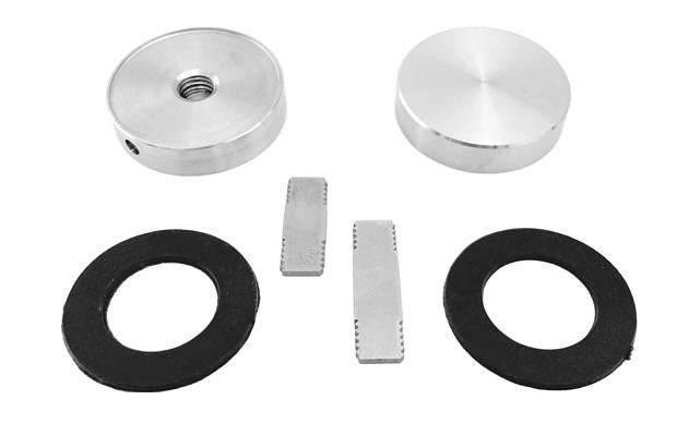 Коннектор для соединения стекол без вырезов (комплект 2 шпильки: 22мм и 28мм), под стекло 10-18 мм, шлиф t522-2 SSS 5