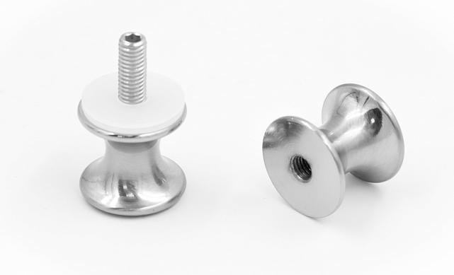 Дверная ручка "кноб", алюминий-хром, шлиф t691 ALSS 4