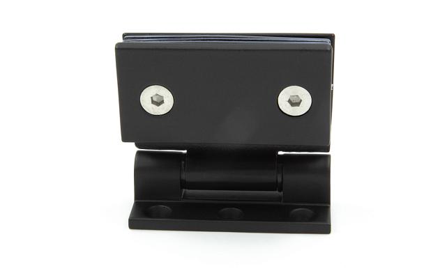 Петля для душевой стена-стекло 90°, односторонняя, без реза, нержавеющая сталь AISI 304, черная t315 BL  6