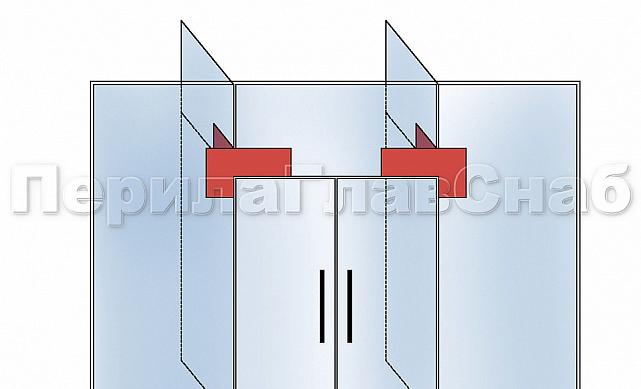 Фитинг угловой с осью и ребром жесткости, правый, шлифованный t141R SSS 4