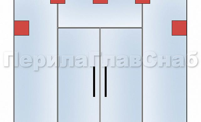 Коннектор стена-стекло с анкером, полированный, вырез 09 t191 PSS 5