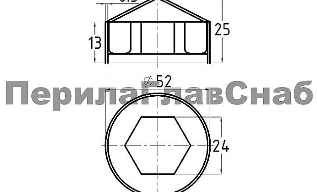 Фронтальная крышка точечного держателя, конус, полированная, штампованная, AISI 201 k055 2