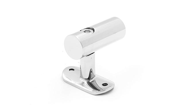 Держатель поручня к стойке Ø38.1 мм, с ложементом для трубы Ø50.8 мм полированный, литой (AISI 304) k243 5