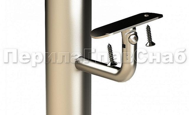 Стойка круглая Ø38.1: 3 ригеледержателя, под выносной поручень, полированная, высота 950 мм (AISI 304) k710 4