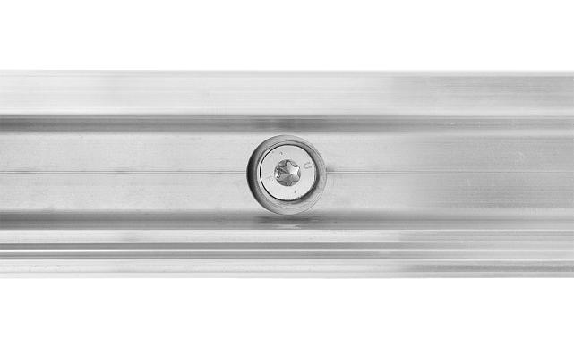 Комплект профиля зажимного для стекла 16 мм и 8+8 ,с отверстием, НЕАНОД. алюминий 100х60мм, т100-2-16 7