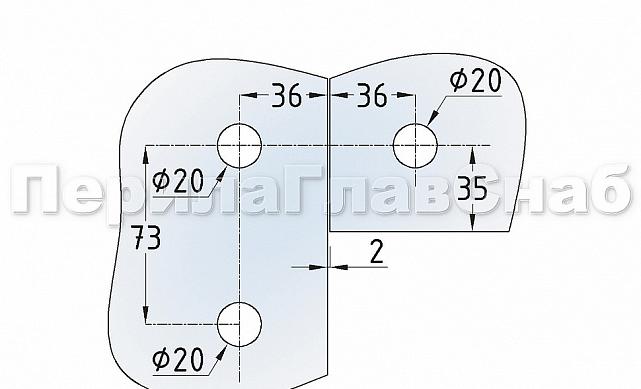 Фитинг угловой большой, полированный t160 PSS 3