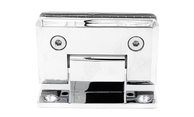 Петля для душевой кабины стена-стекло 90° 90х55 мм цинк, полированная t301 PZn 6