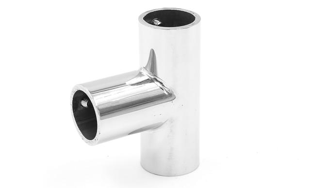 Соединитель-тройник для трубы 19 мм, нержавеющая сталь AISI 304, полированная t902 PSS 5