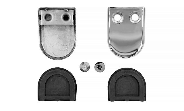 Стеклодержатель штампованный, под стекло 8 мм (4+4 мм), на плоскость 40х22х53 полированный (AISI 304) k039 8