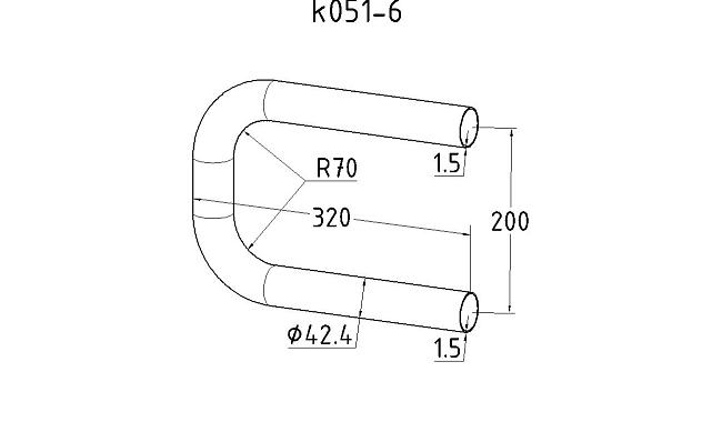 Окончание поручня пандуса Ø42.4 мм, полированный, (AISI 304) k051-6 2