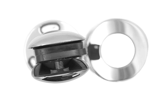 Стеклодержатель литой напольный, круглый, для стекла 12-16  мм, полированный (AISI 304) k176-2 8