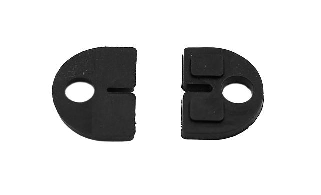 Стеклодержатель литой с вставками под стекло 8-10 мм, 4+4 мм, закругленный под стойку Ø38,1 мм (40х22х50), полированный, (AISI 304) k001-10 7