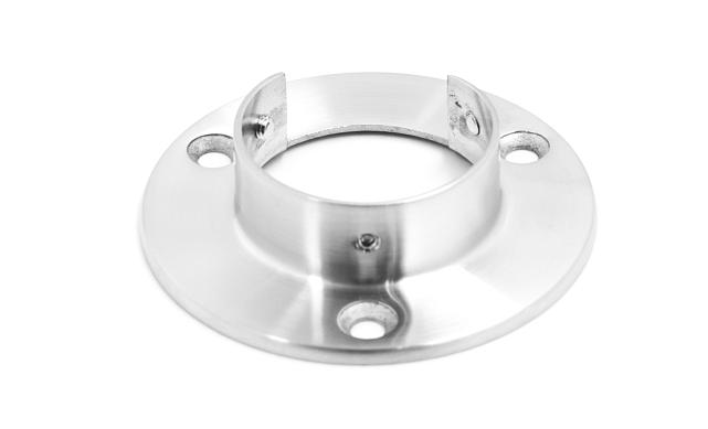 Фланец настенный, для Ø48.3мм, под 3 самореза 4.8мм, литой, шлифованный, AISI304 Фk238-2 2