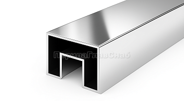 Труба Prima3+, 40х60х1.5 мм, с пазом 24х24мм под стекло, полировка 600GRIT, AISI 201 k824-5 купить в Нижнем Новгороде